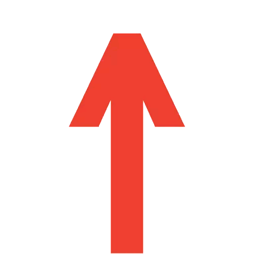 Red Arrow Pointing Up Sticker