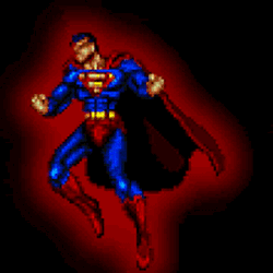 Red Aura Superman Flying GIF