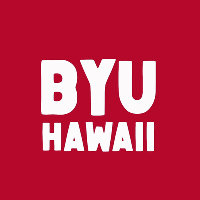Red Background BYU Hawaii Paper Airplane GIF