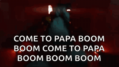 Red Background Come To Papa Boom Boom GIF