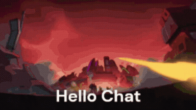 Red Background Hello Chat GIF