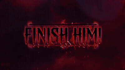 Red Background Lightning Bolt Saying Finish Him GIF