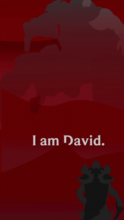 Red Background Silhouette Of Man Saying I Am David GIF