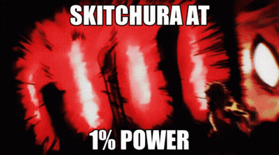 Red Background Skitchura At 1% Power GIF