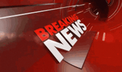 Red Background With Breaking News GIF