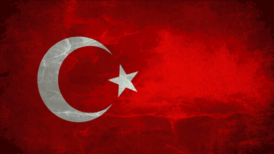 Red Background With Crescent Moon And Star GIF