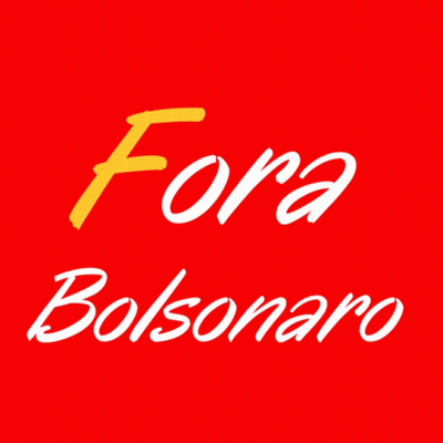 Red Background With Fora Bolsonaro GIF