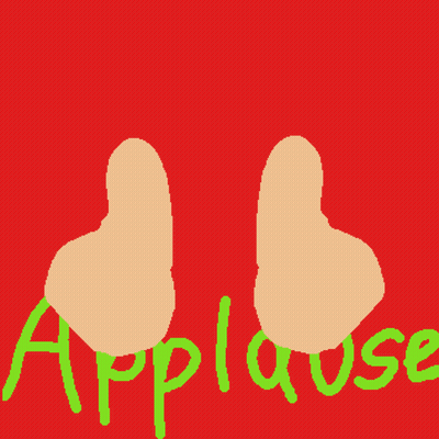 Red Background With Green Applause GIF
