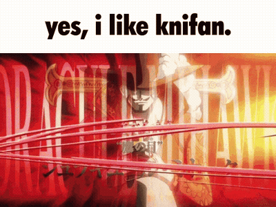 Red Background With Text Yes I Like Knifan GIF