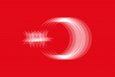Red Background With White Circles And White Star GIF