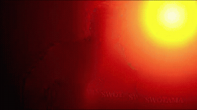 Red Background Yellow Circle Saying Swol GIF