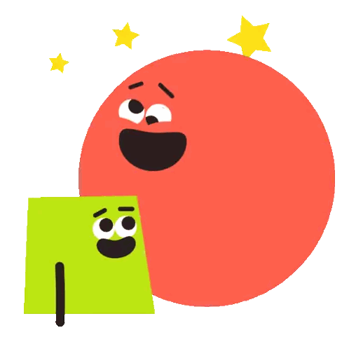 Red Ball Holding Green Paper With Face Sticker