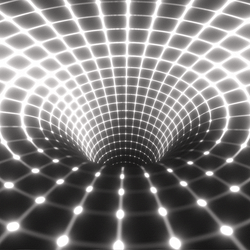 Red Ball Rising From Middle Of Vortex GIF