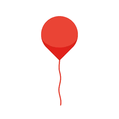 Red Balloon With String Sticker