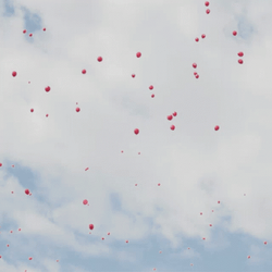 Red Balloons Huskers GIF