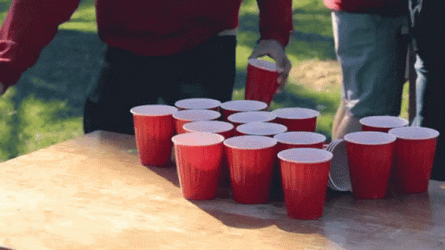 Red Beers And Cups Mess GIF