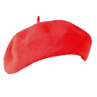 Red Beret Looks Like Umbrella Sticker