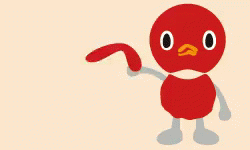 Red Bird Cartoon Boomerang GIF