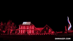 Red Blue Christmas Lights  GIF