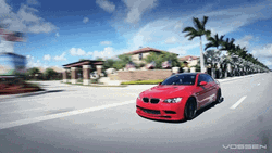Red Bmw Car In Road