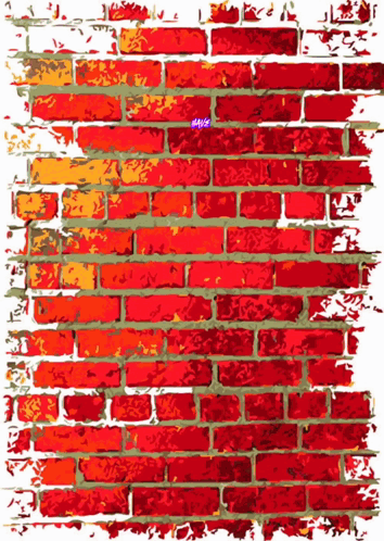 Red Brick Wall With Rage Sticker GIF