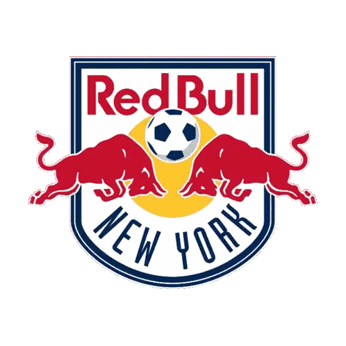Red Bull New York Logo With Bull And Soccer Ball Sticker