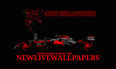 Red Bull Race Car On Black Background GIF
