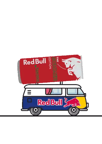 Red Bull Van With Can Sticker