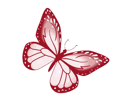 Red Butterfly With White Spots Sticker