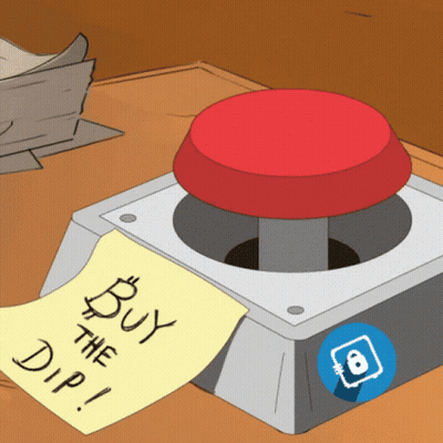 Red Button Saying Buy The Dip GIF