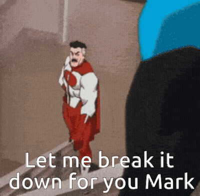 Red Cape Man Let Me Break It Down GIF