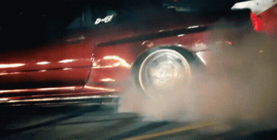 Red Car Doing Burnout With Smoke GIF