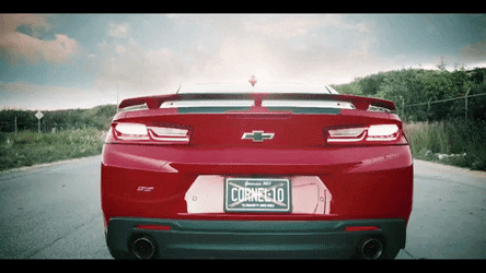 Red Car Drive Fast Aerial View GIF