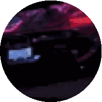 Red Car In Circle Sticker