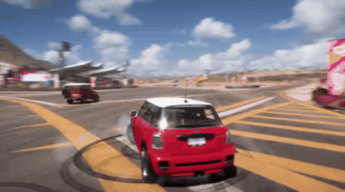 Red Car License Plate NC GIF
