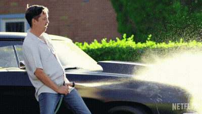 Red Car Parked In Parking Lot GIF
