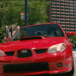 Red Car Spin In Circle Driving Crazy  GIF