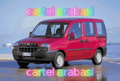 Red Car With Cartel Arabasi GIF