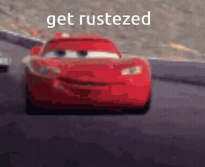 Red Car With Get Rustezed GIF