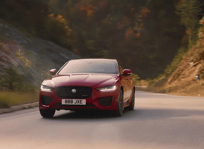 Red Car With License Plate 888 JXE GIF