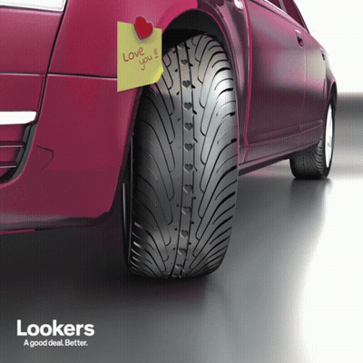 Red Car With Love You Note GIF