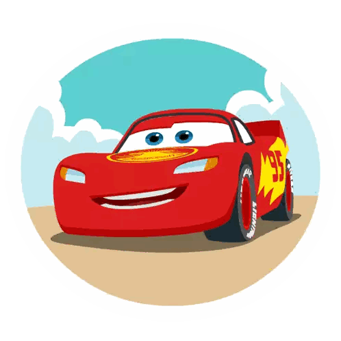Red Car With Number 95 Sticker