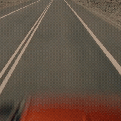 Red Car With Texas License Plate GIF