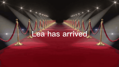 Red Carpet Saying Lea Has Arrived GIF