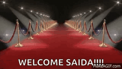 Red Carpet Saying Welcome Saida GIF