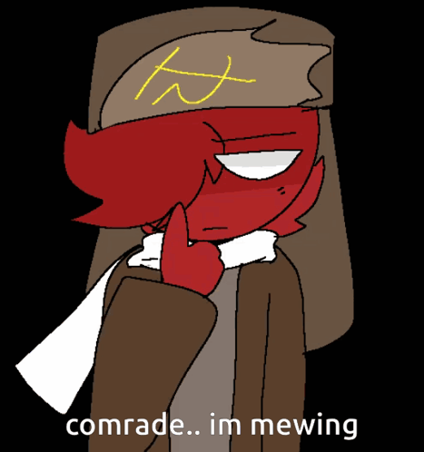 Red Cartoon Character Comrade Im Mewing GIF