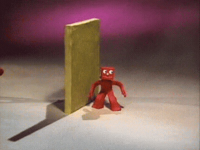 Red Cartoon Character Standing GIF