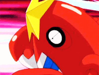 Red Cartoon Character With Yellow Star GIF