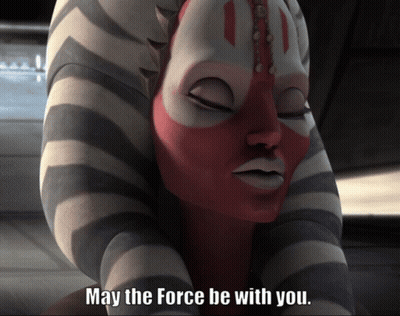 Red Cartoon Face May The Force Be With You GIF