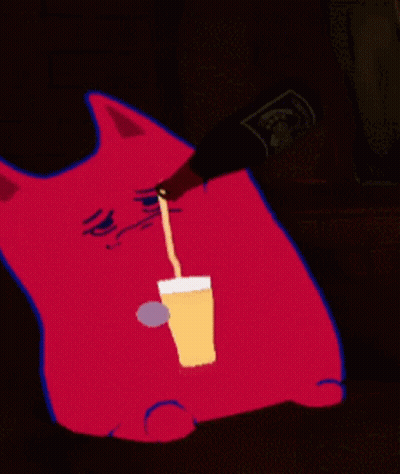 Red Cat Drinking From Cup GIF